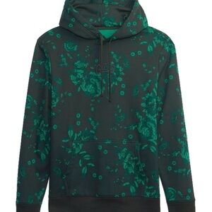 GAP Men's Dark Green Floral Hoodie